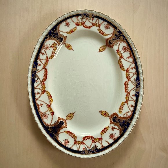 Near-Antique Myott Son & Co. “Derbyshire” Oval Platter (1930) - Picture 2 of 5